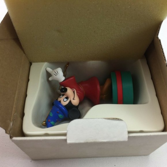 Vtg Groiler Fantasia Mickey Christmas Ornament Disney Sorcerer's Apprentice - Picture 10 of 12